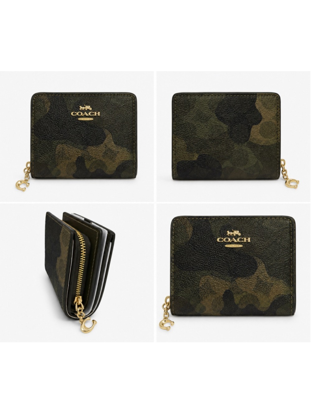 NEW Coach Rowan Medium Satchel with Snap Wallet Set in Dark Cypress Camo NWT - Picture 13 of 14